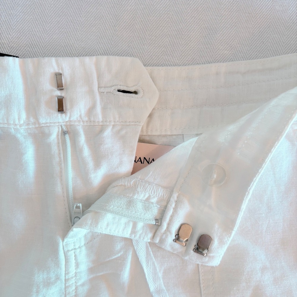 Banana Republic White Linen Cargo Shorts - Picture 6 of 10